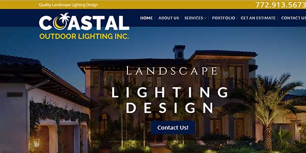 Website design client Landscape Lighting Vero Beach